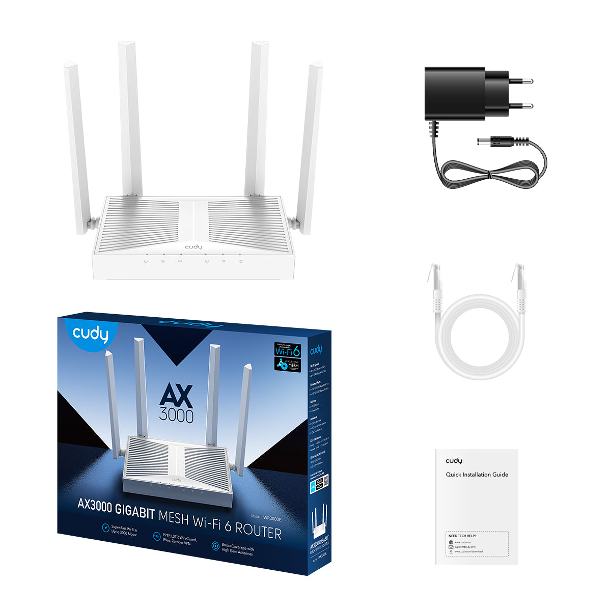 Cudy WR3000E: AX3000 Gigabit Wi-Fi 6 Router